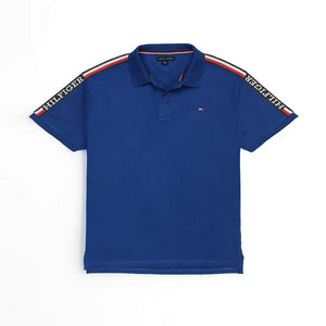 TM - Men 'Blue' Hilfiger Logo Stripe Polo TM884