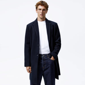 ZR - Men 'Navy' Stretch Comfort Long Coat ZR2263
