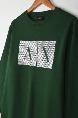 ARMANI printed patch sweatshirt