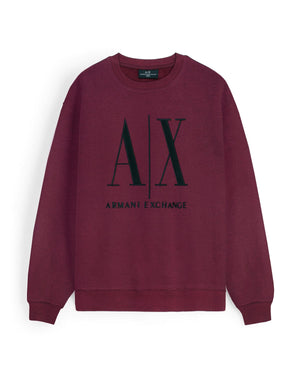ARMANI ENLARGED EMBROIDERED LOGO SWEATSHIRT