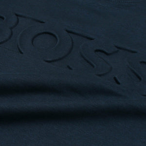 HU - Men 'Navy' Boss Embossed Logo Fleece Sweatshirt HU601