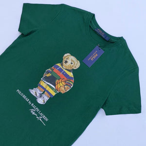 PL - Men 'Green' Polo Bear Printed T-Shirt PL697