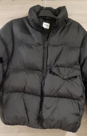 Zara black puffer Pocket jacket