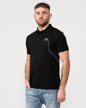 Paddy 3 Mens Black Polo Shirt
