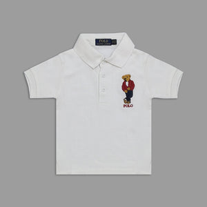 PL - Kids 'White' Baker Bear Polo PL149