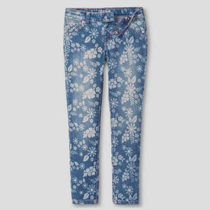 Cat & Jack - Girls Medium Wash Floral Jeggings CK129 (2657953906773)
