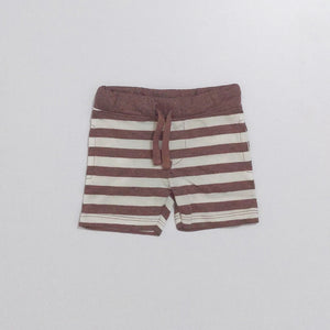 MI - Kids 'White' Striped Cotton Shorts MI115