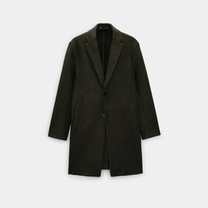ZR - Men 'Olive' Stretch Long Coat ZR2114