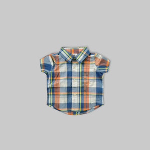 GAP- Kids Short Sleeve Plaid Shirt With Front Pocket GP1092 (2686898143317)