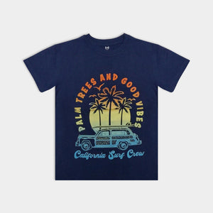 CD - Kids 'Navy' Printed Cotton T-Shirt CD164