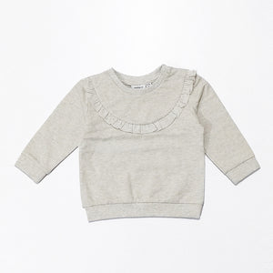 NI - Girls 'Beige' Frill Terry Sweatshirt NI937