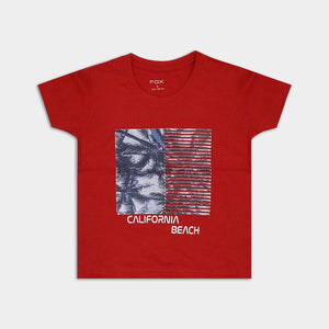 FX - Kids 'Red' Printed Cotton T-Shirt FX138