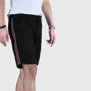 MEN-Anglio Litrico 'Black' Garment Dye Midnight Chino Shorts AL652 (2686541922389)