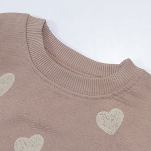 ZR - Girls 'Peach' Heart Printed Sweatshirt ZR705