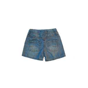 ZR- Kids 'Sky Blue' Dino Printed Denim Short ZR894