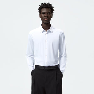 ZR - Men 'White' Premium Lycra Cotton Slim Fit Stretchable Shirt ZR87