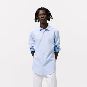 ZR - Men 'Sky Blue' Easy Care Textured Shirt ZR107