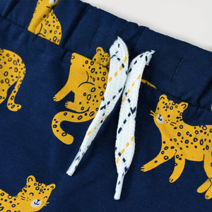 BC - Kids 'Navy' Leopard Printed Cotton Short BC793