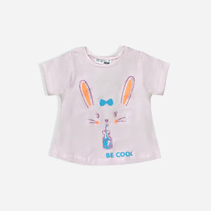 EG - Kids 'Baby Pink' Cat Printed Top with Shorts 2PCS Set EG796