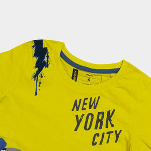 NO - Kids 'Yellow' New York City Printed Cotton T-Shirt NO154