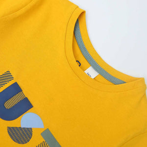 OK - Kids 'Yellow' Just Have Fun Printed Cotton T-Shirt OK170