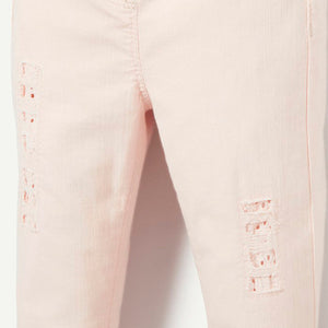 Tape A Loeil- Kids 'Baby Pink' Embroidery Cotton Jegging TO525 (2656565493845)