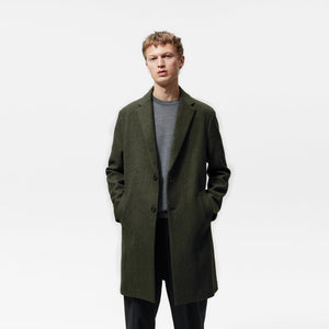 ZR - Men 'Olive' Stretch Long Coat ZR2114