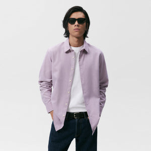 ZR - Men 'Pink' Easy Care Textured Shirt ZR106