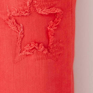 Tape A Loeil- kids' red ' treggings with stars and worn effects  TO878 (2657577369685)