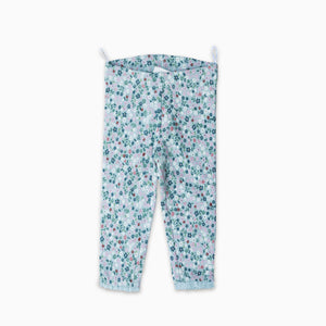 CA - Kids 'Green' Floral Printed Cotton Legging CA498