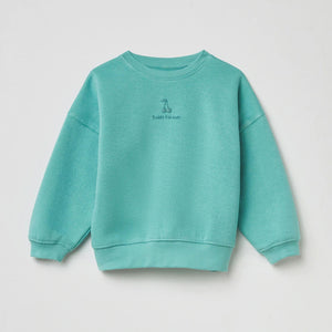 SF - Kids 'Seagreen' Premium Quality Sweet Forever Slogan Printed Fleece Sweatshirt SF706