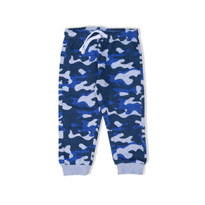 MC - Kids 'Multi' Blue and Gray Camo Terry Trouser MC583