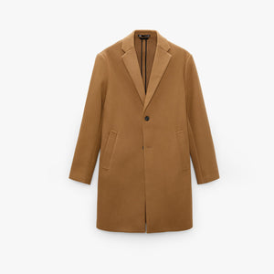 ZR - Men 'Brown' Stretch Long Coat ZR2112