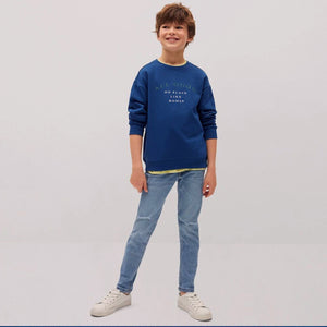 MG -Kids 'Blue' All Good Printed Terry Sweatshirt MG500