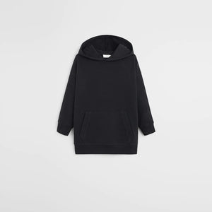 M.A.N.G.O - Kids 'Black' Organic cotton kangaroo sweatTerry Hoodie MG1105