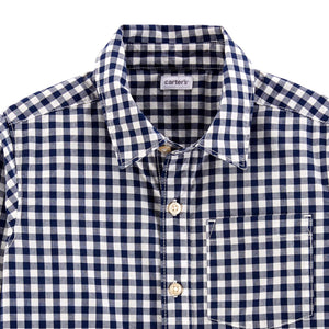 CASTER'S - Kids 'Black' Small Check Full Sleeves Cotton Causal Shirt CR419