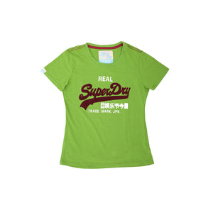 SD - Women 'Green' Vintage Logo Mock Applique T-Shirt SD11110
