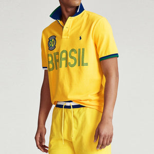 RALPHLAUREN - Men 'Yellow' Yellow Country Mesh Brazil Polo SP001