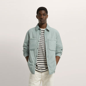 ZR - Men 'Greenish ' Water Repellent Padded Overshirt Jacket ZR2102