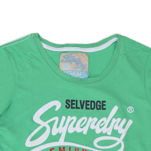 SD - Women 'Green' Vintage Logo Mock Applique T-Shirt SD11112