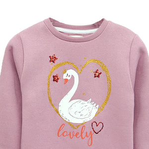 VR - Kids 'Light Purple Sequin Decorated Fleece Sweatshirt VR647