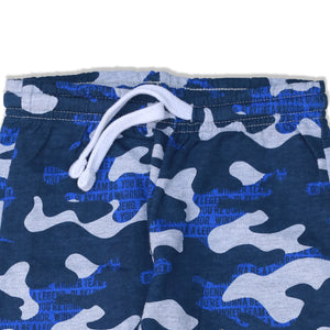 MC - Kids 'Multi' Blue and Gray Camo Terry Trouser MC583