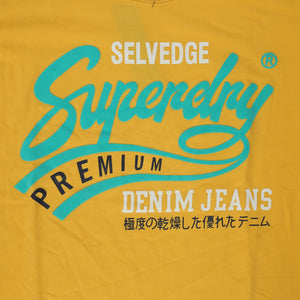 SD- Women 'Yellow' Vintage Logo Mock Applique T-Shirt SD11111