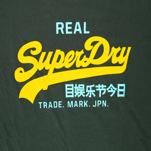 SUPER.DRY - Women 'Dark Green' Vintage Logo Mock Applique T-Shirt SD11113