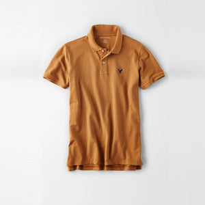 AE - Men 'Brown' Embroidered Logo Stretch Slim Fit Cotton Polo AE224