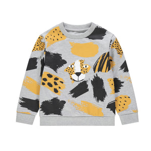 OR - Kids 'Medium beige' WIth Animal Style Fantasy Print Fleece Sweatshirt OR561