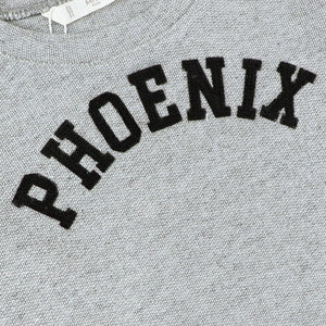 M.A.N.G.O - Kids 'Grey'  Exclusive Round Neck Applique Embroidered Sweatshirt MG082