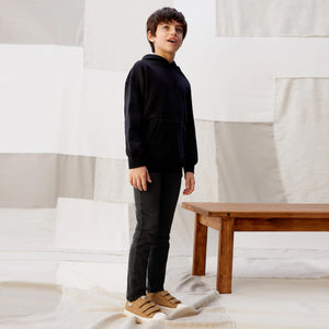 M.A.N.G.O - Kids 'Black' Organic cotton kangaroo sweatTerry Hoodie MG1105