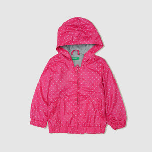 UC - Kids 'Pink' Light Doted Print Zip up Jacket UC549
